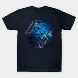 Space background of blue color T-Shirt